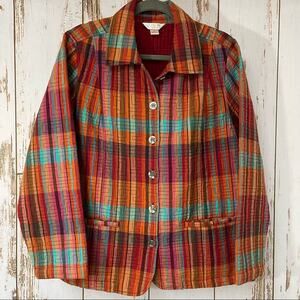 CJ Banks, Quilted Colorful Jacket. Size X. In excellent condition!